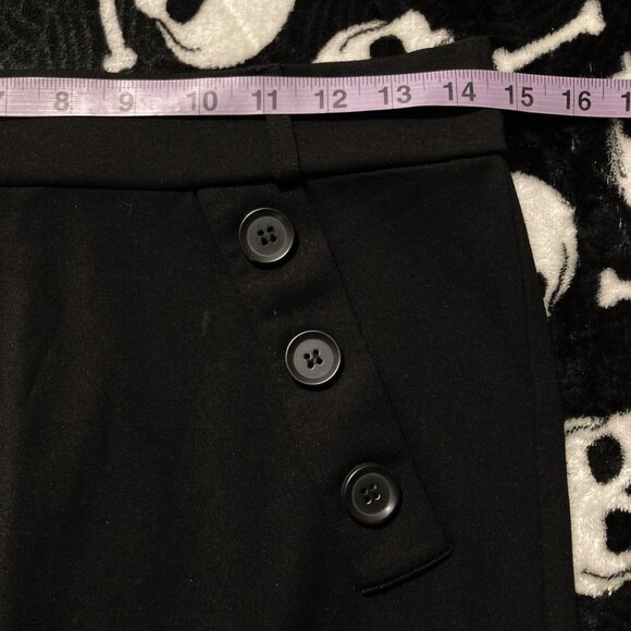 Philosophy Black nautical style slip-on pencil skirt ~ Goth SMALL MEDIUM skirt - Picture 7 of 13
